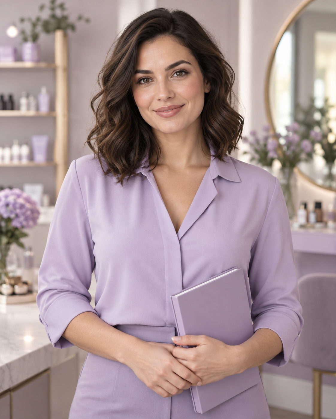 Mia, an AI-created fictional Beauty Pro presenter